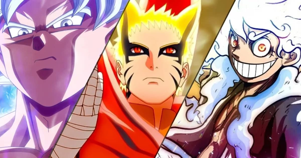 goku naruto luffy transformation compare